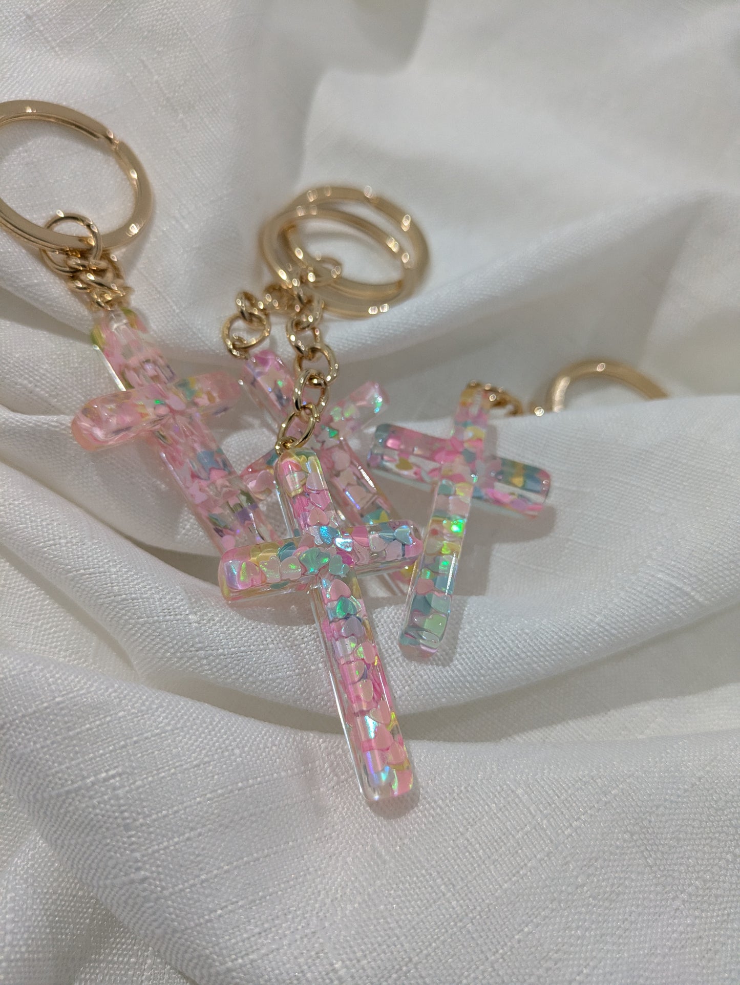 Resin Cross Keyring
