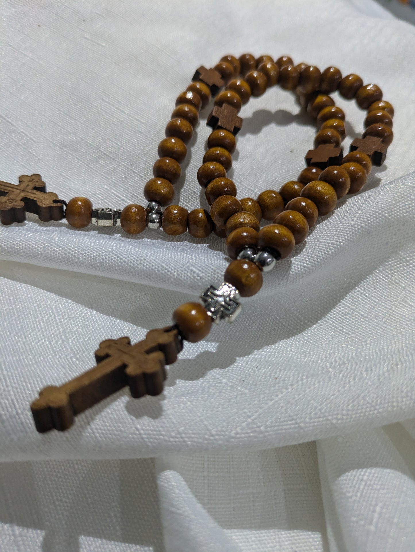 ICXC Wooden Rosary