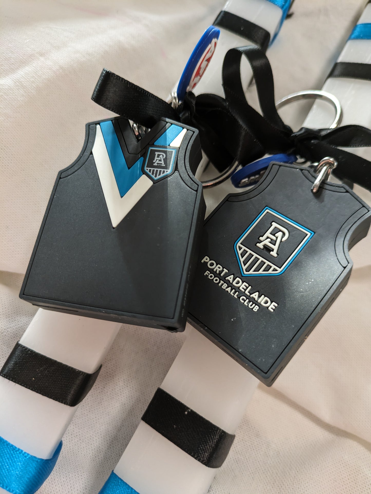 Port Adelaide AFL Guernsey Keyring Candle