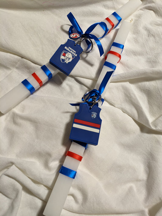 Footscray AFL Guernsey Keyring Candle