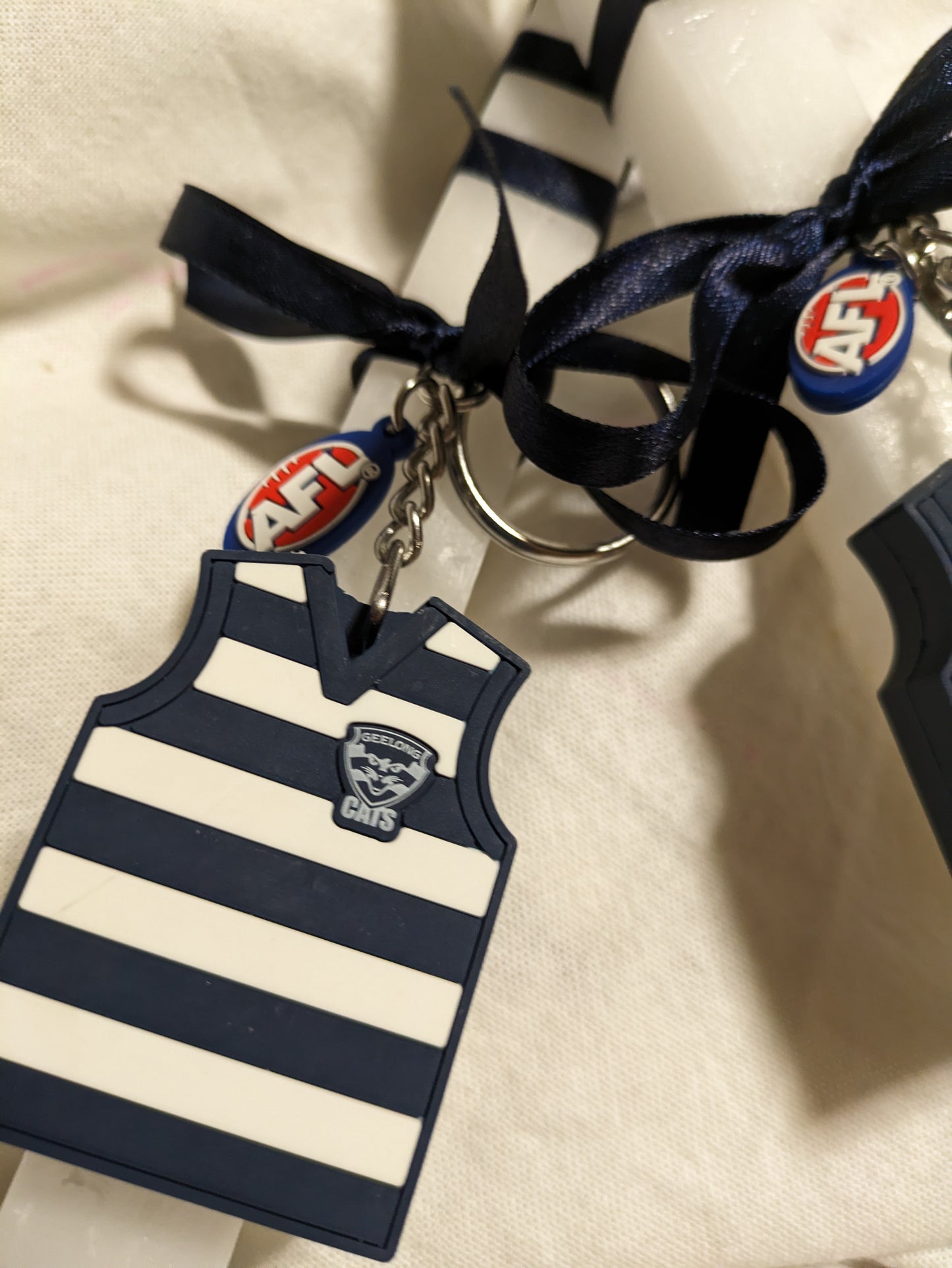 Geelong AFL Guernsey Keyring Candle