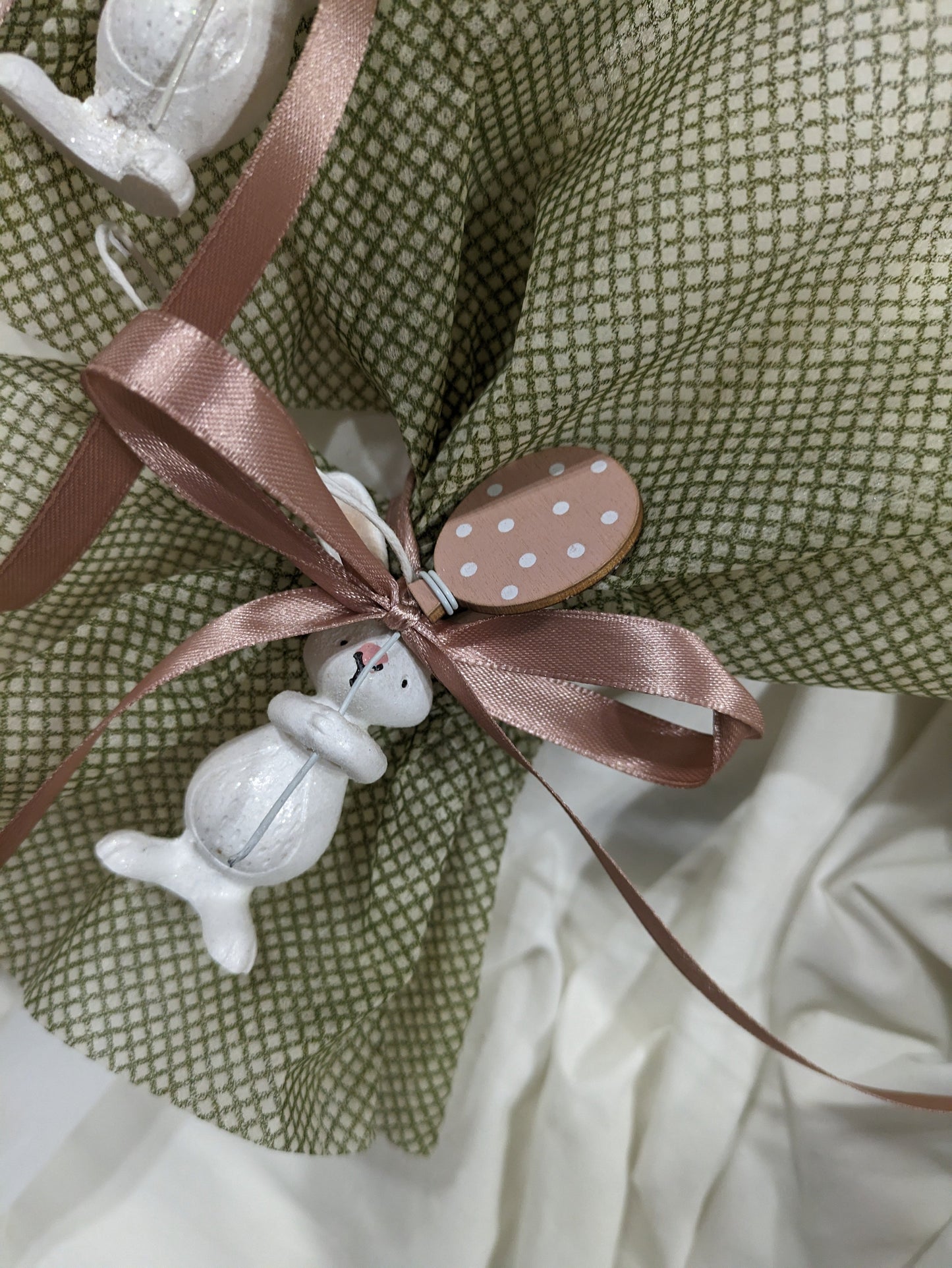 Ceramic Bunny with Balloon Candle