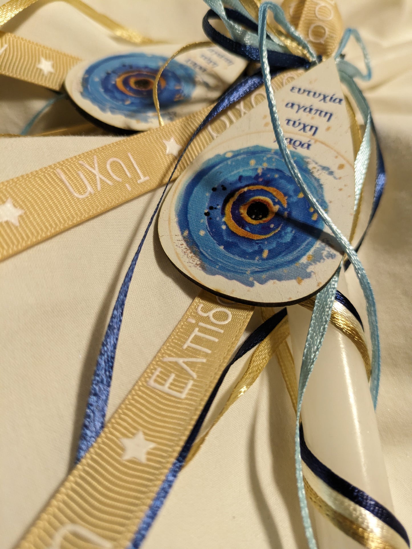 Well Wishes Mati Teardrop Magnet Candle