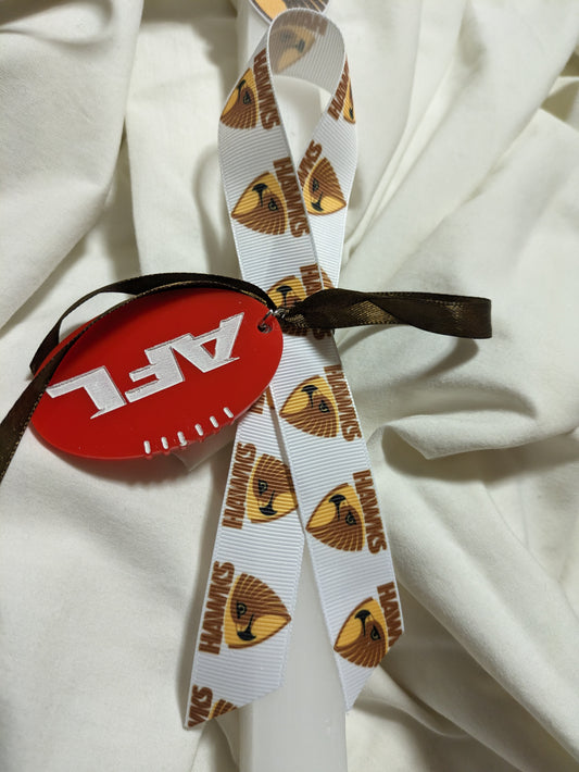 Hawks Football Candle