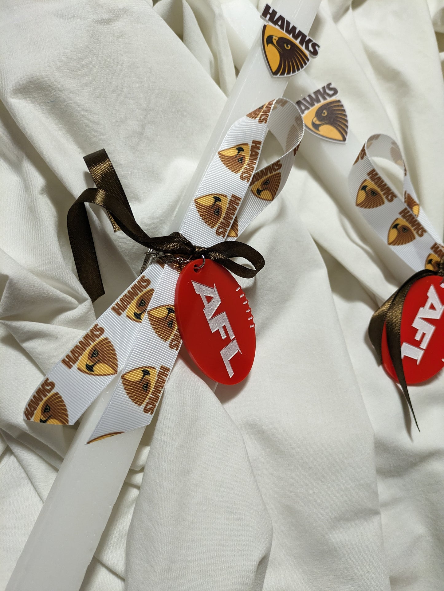 Hawks Football Candle