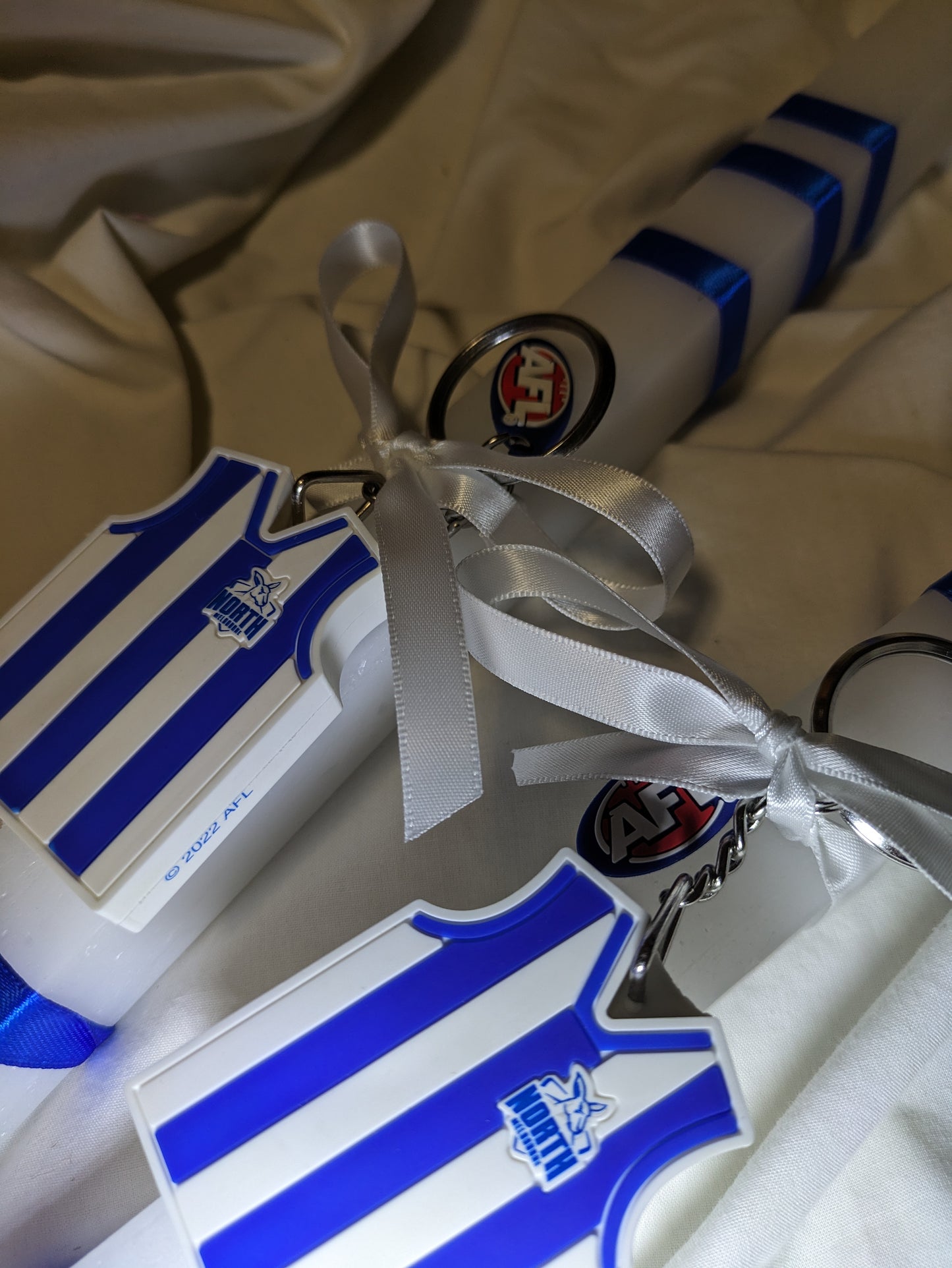 North Melbourne AFL Guernsey Keyring Candle