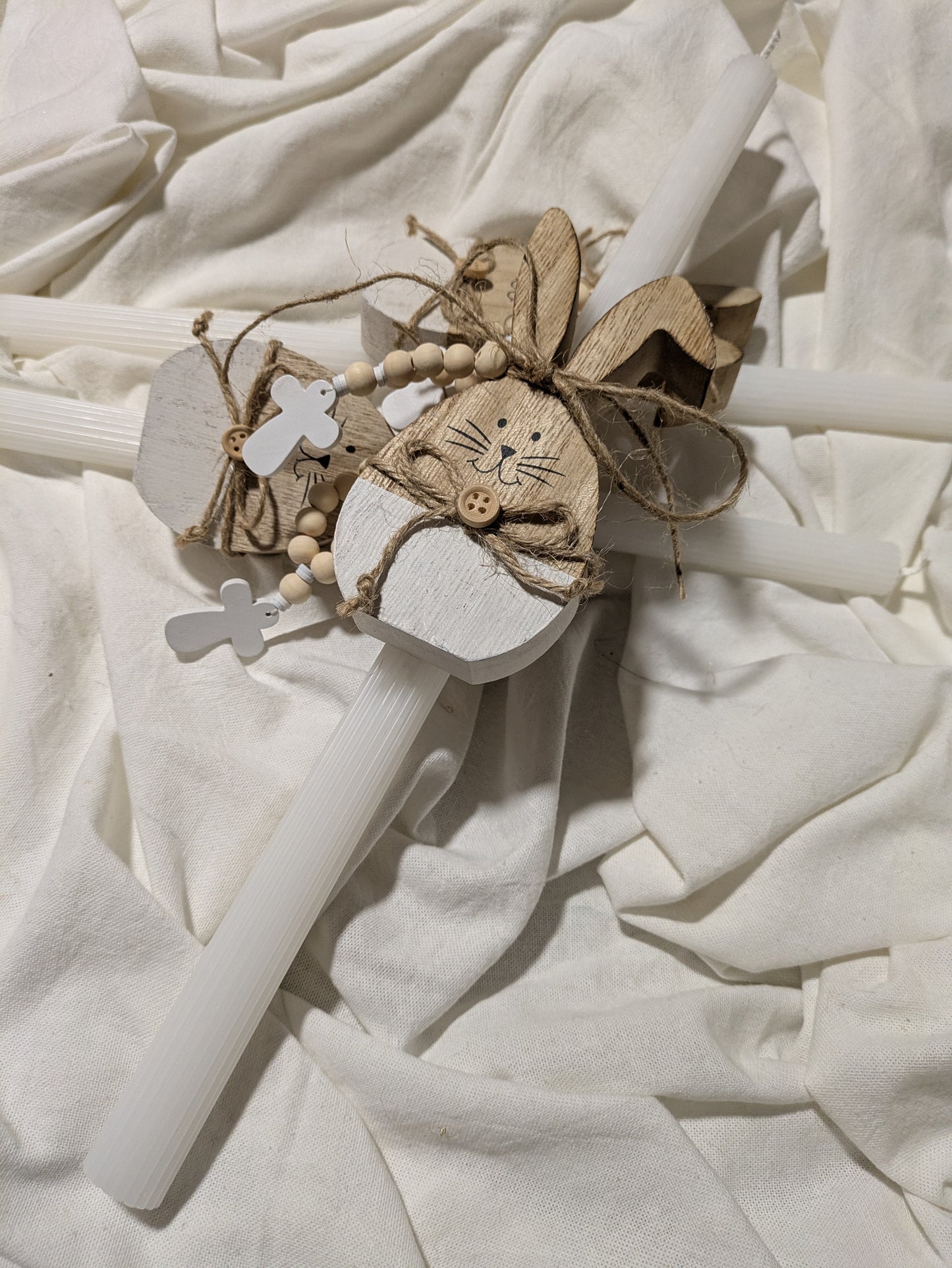 Wooden ornament and mini rosary