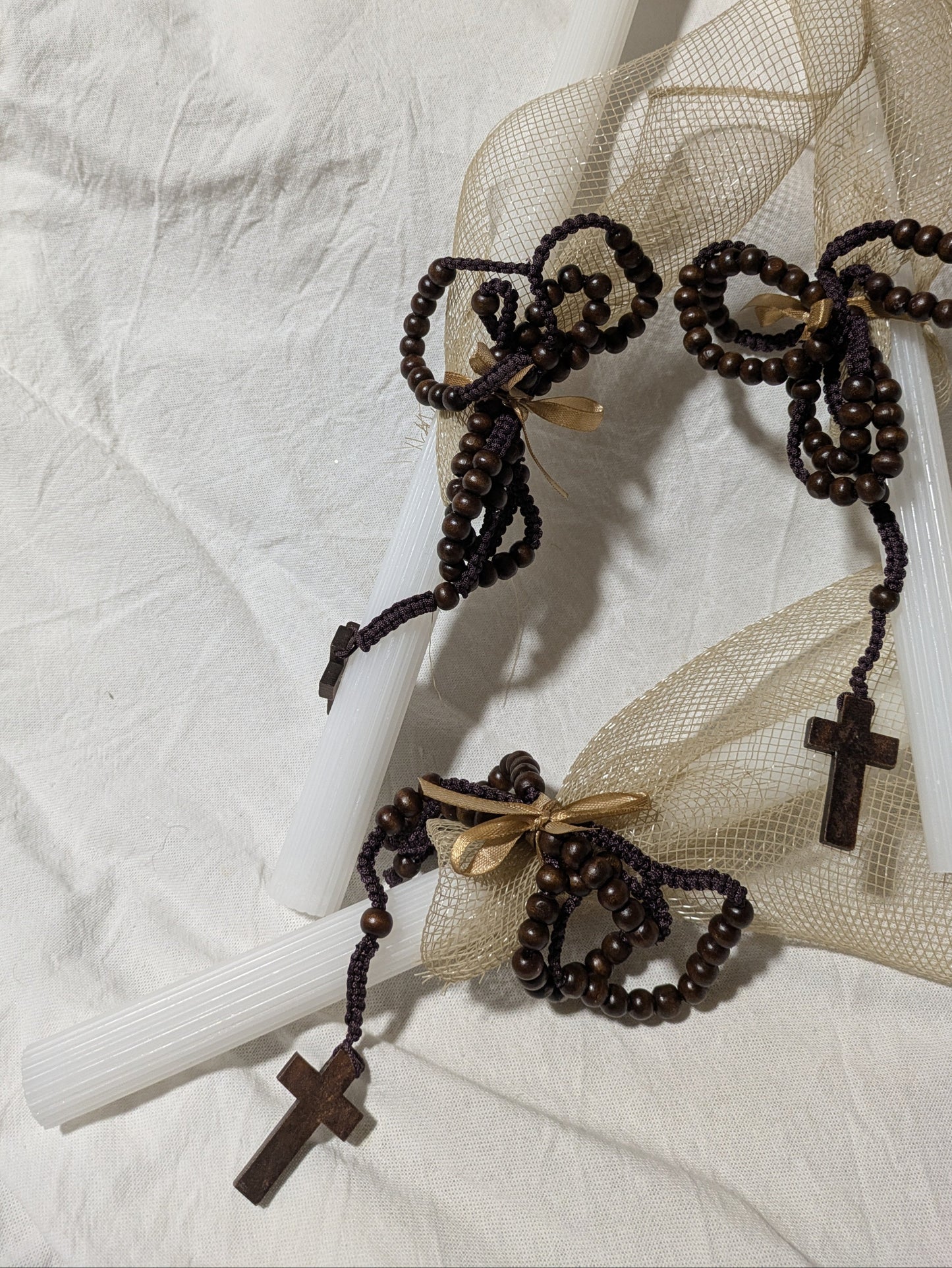 Long Rosary Easter Candle