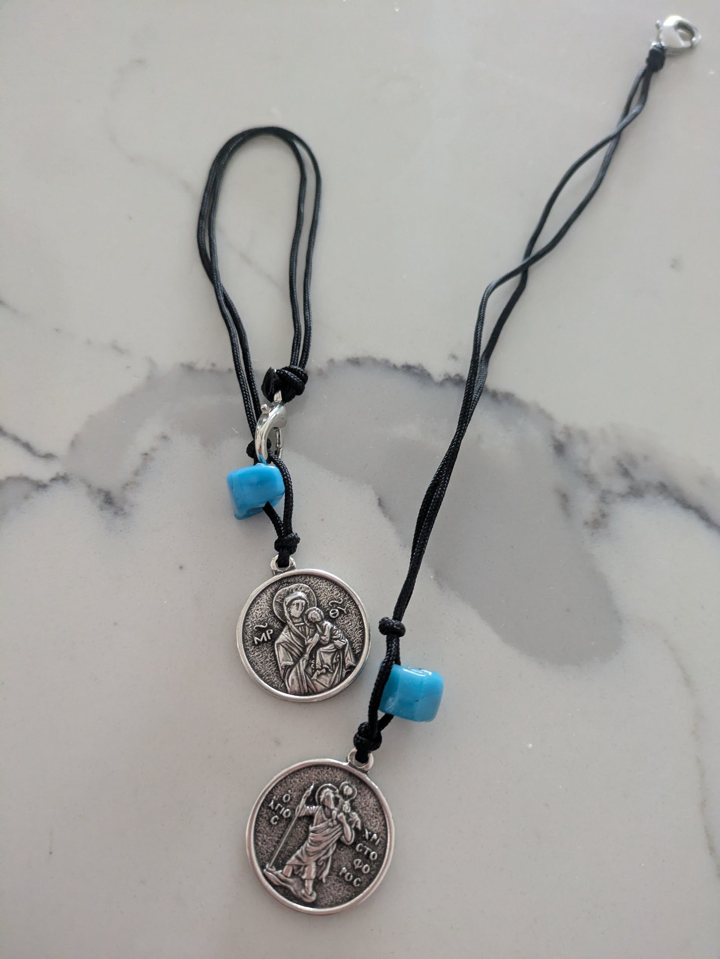 Mother Mary/ Saint Christopher Protection Medallion