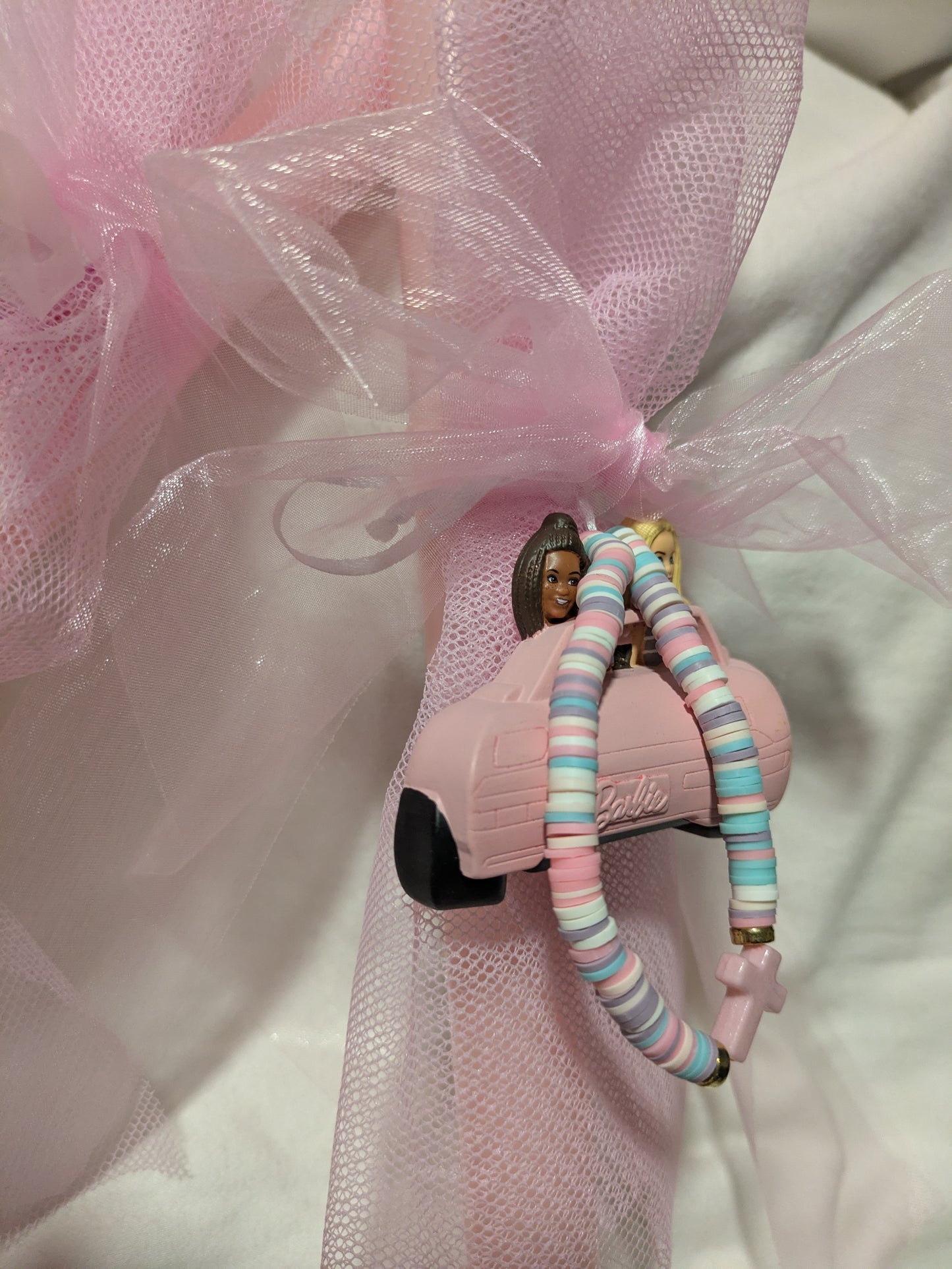 Barbie and friend keepsake hanging and bracelet Candle