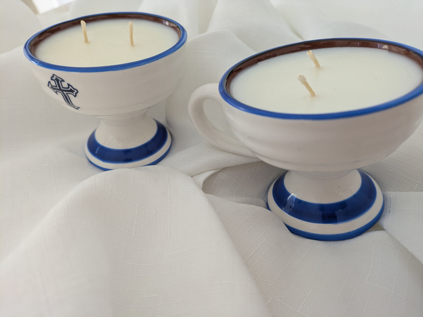Scented soy candle filled burner