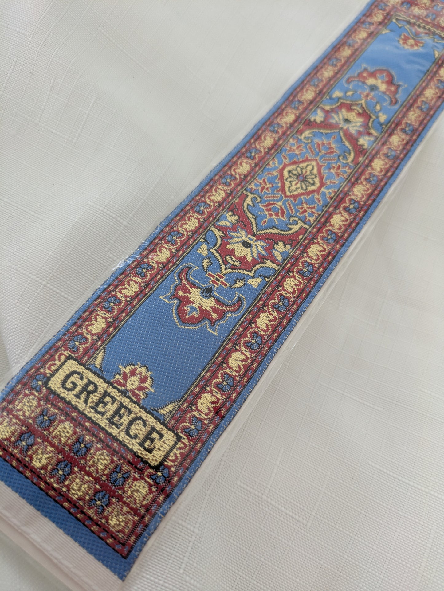 Greece tapestry bookmark