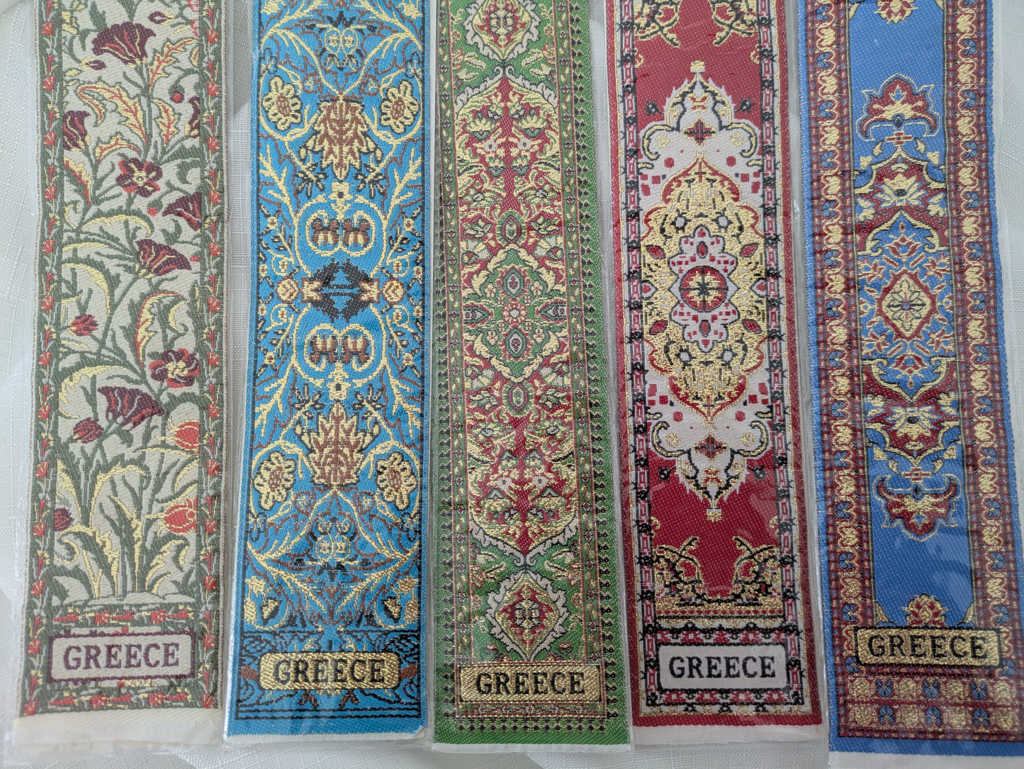 Greece tapestry bookmark