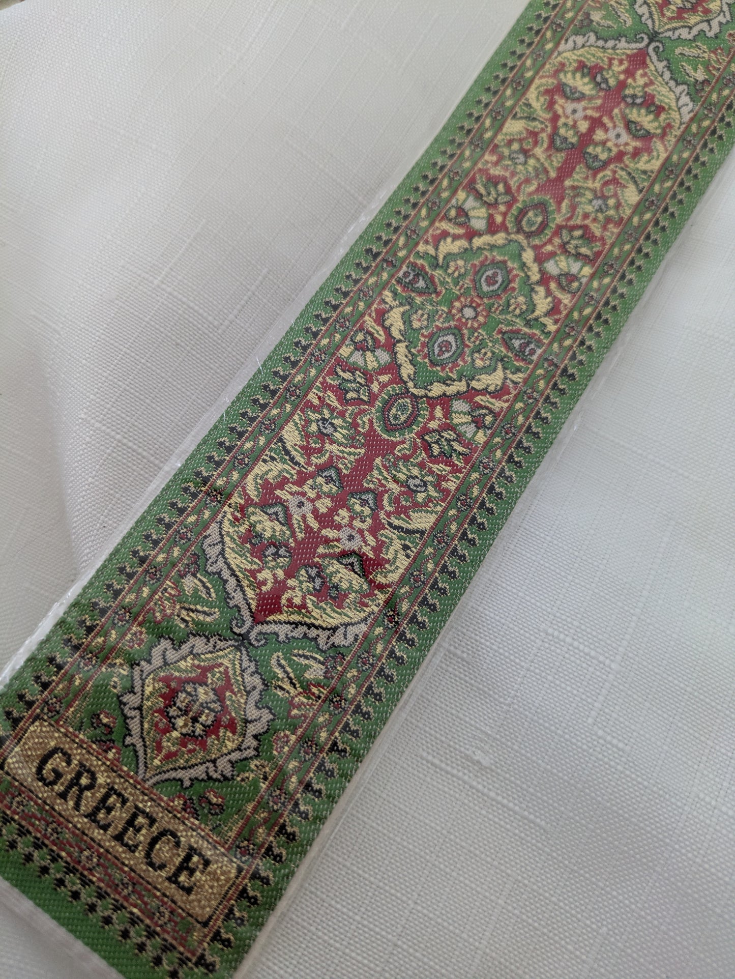 Greece tapestry bookmark