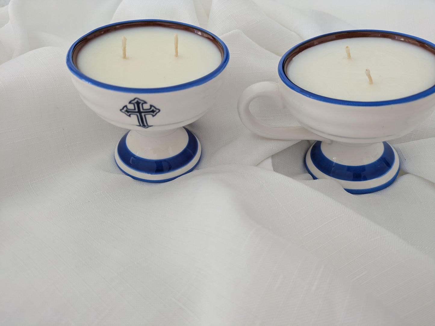 Scented soy candle filled burner