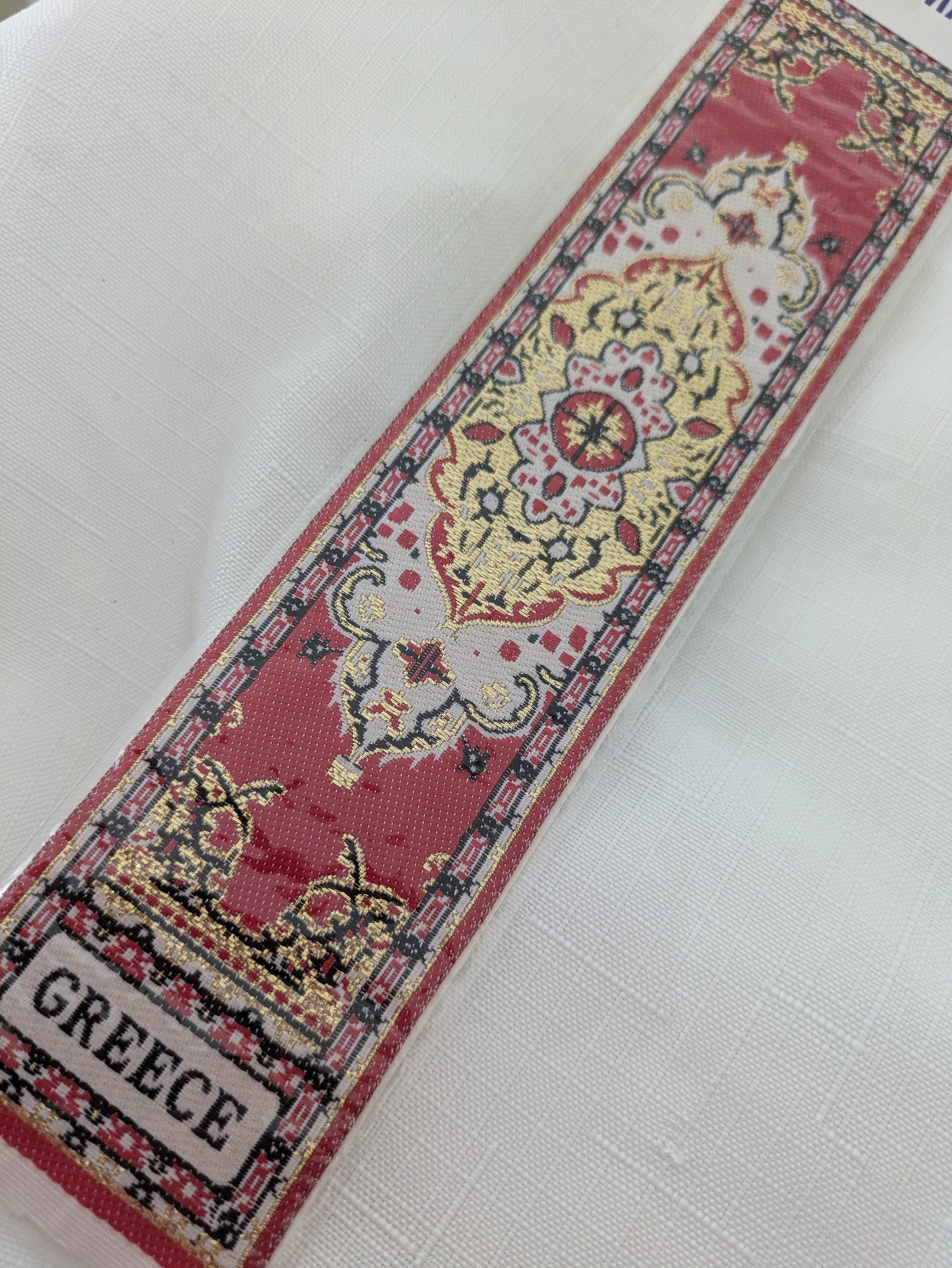 Greece tapestry bookmark