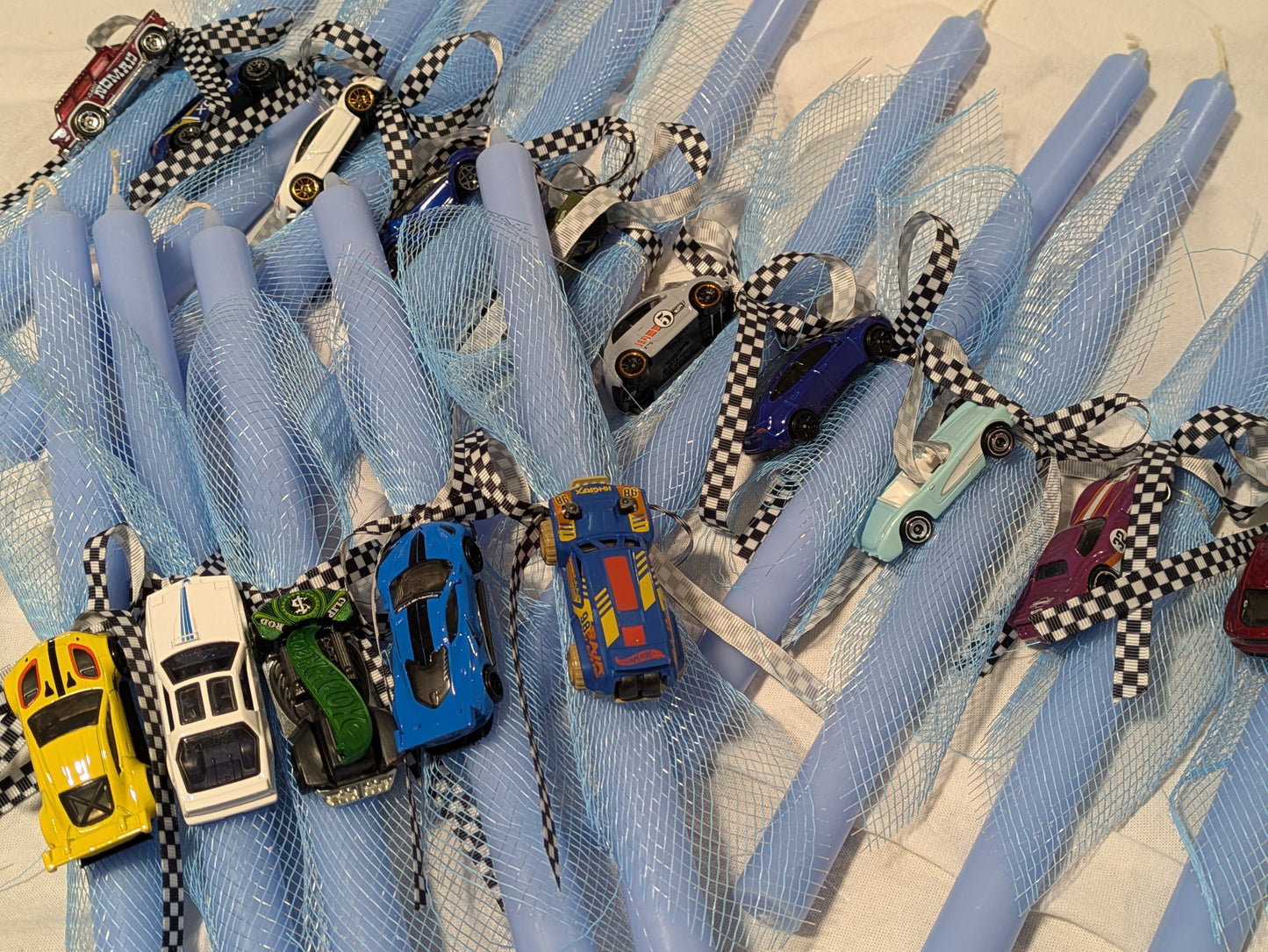 Hot Wheels car candle