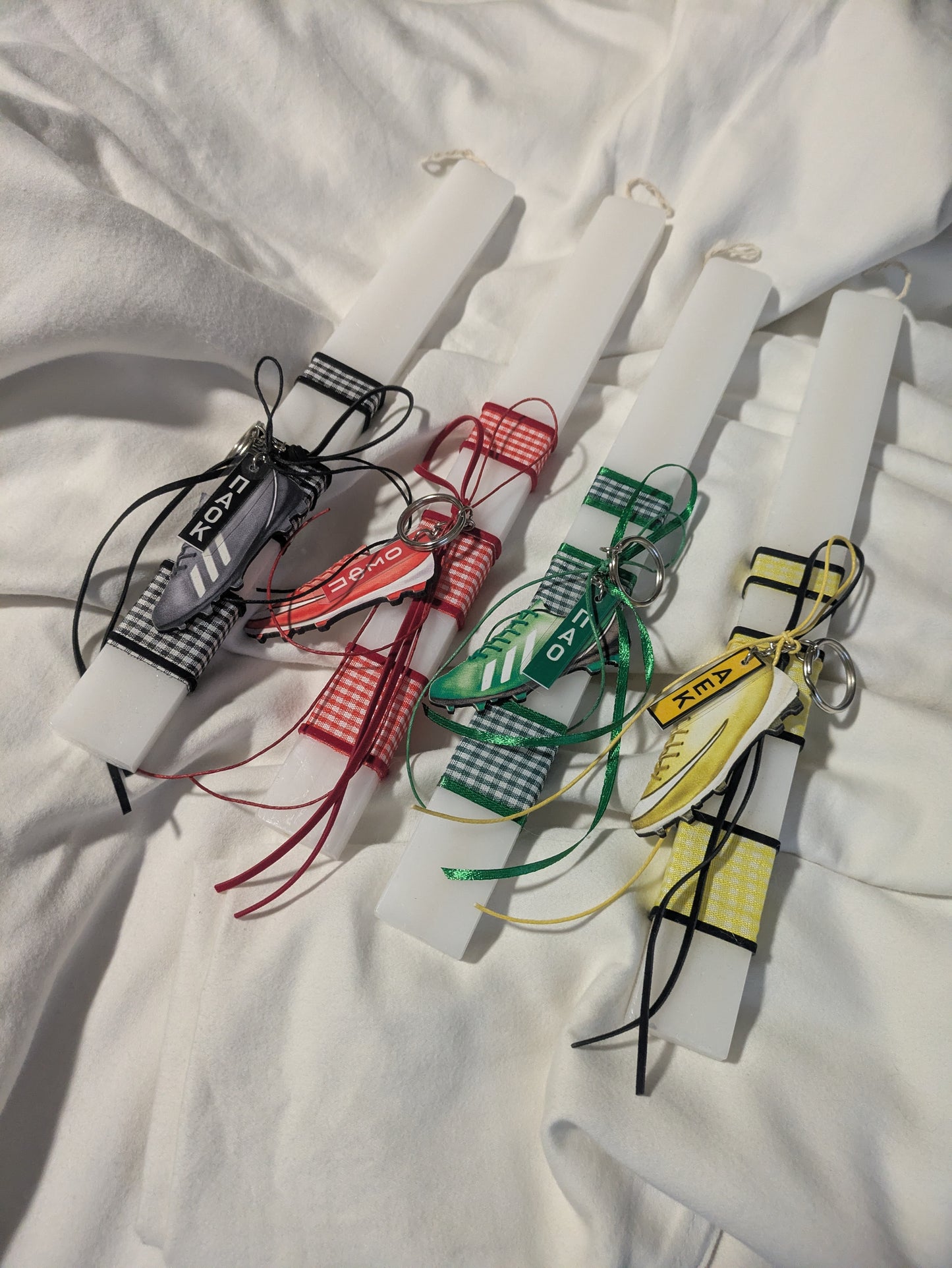 Greece Football Candle