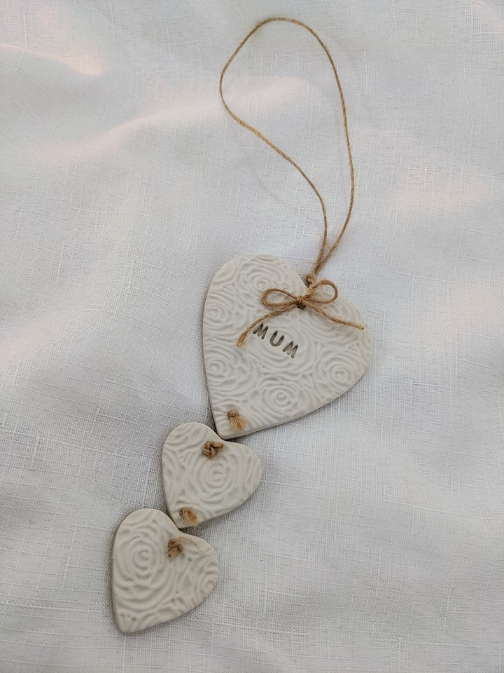 Hanging Hearts Trio Wall Hanging