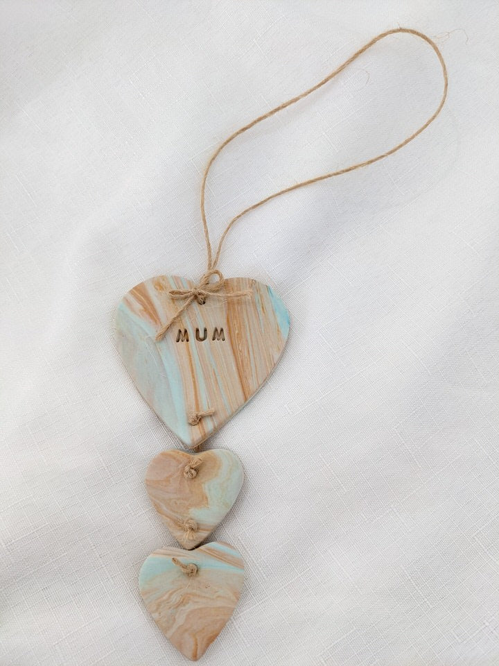 Hanging Hearts Trio Wall Hanging