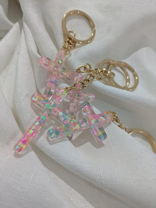 Resin Cross Keyring