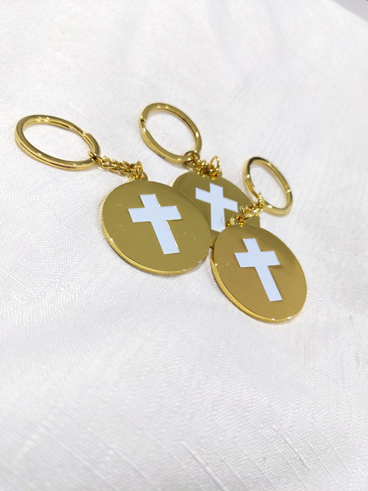 Cross Disc Keyring