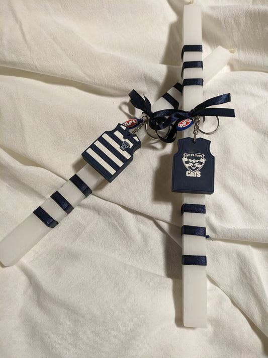 Geelong AFL Guernsey Keyring Candle