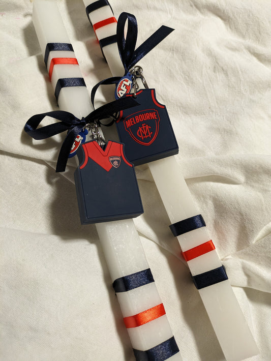 Melbourne AFL Guernsey Keyring Candle