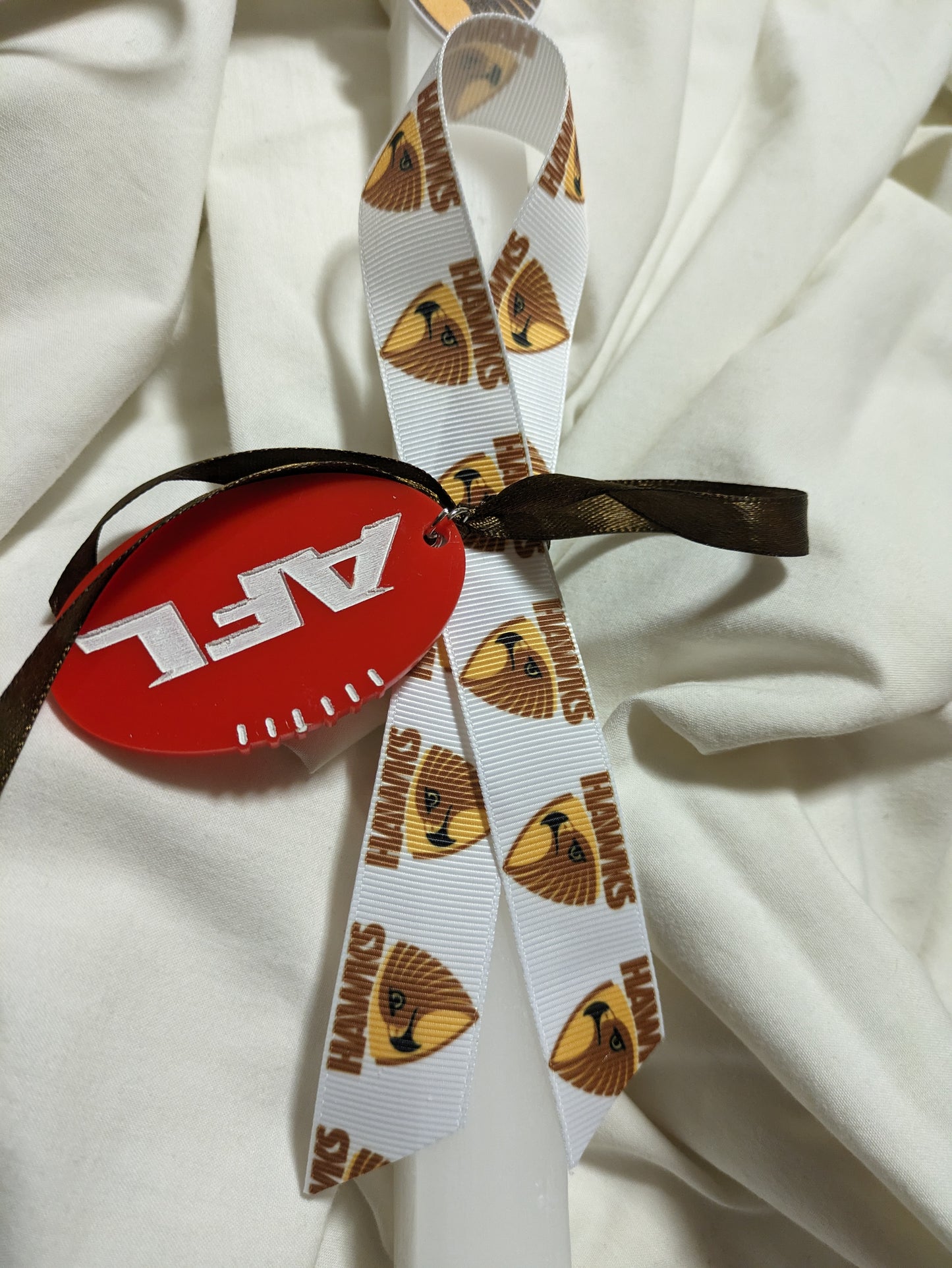 Hawks Football Candle