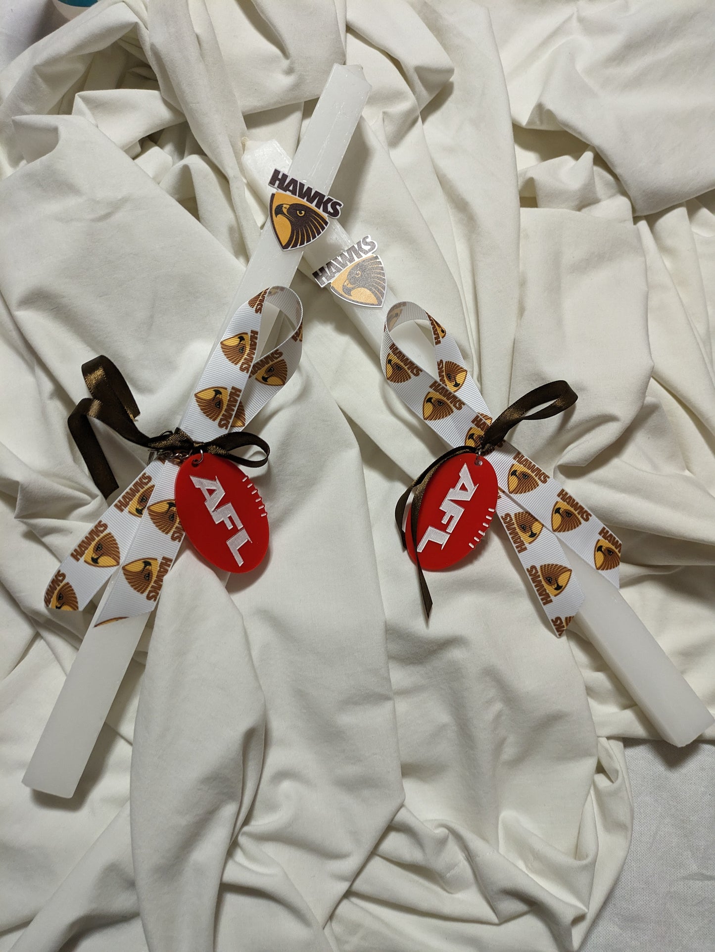 Hawks Football Candle