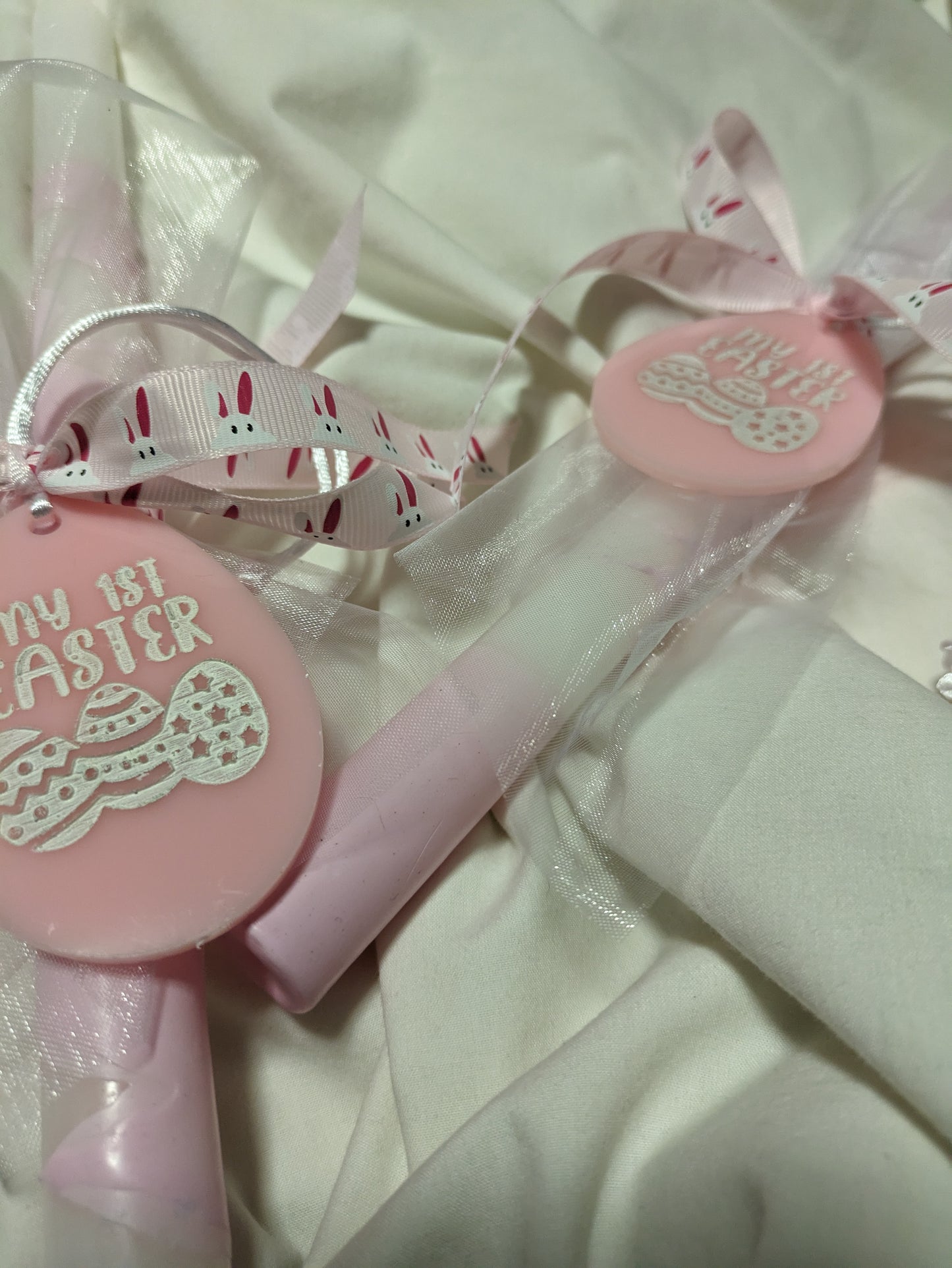 My First Easter Candle- Pink Drip