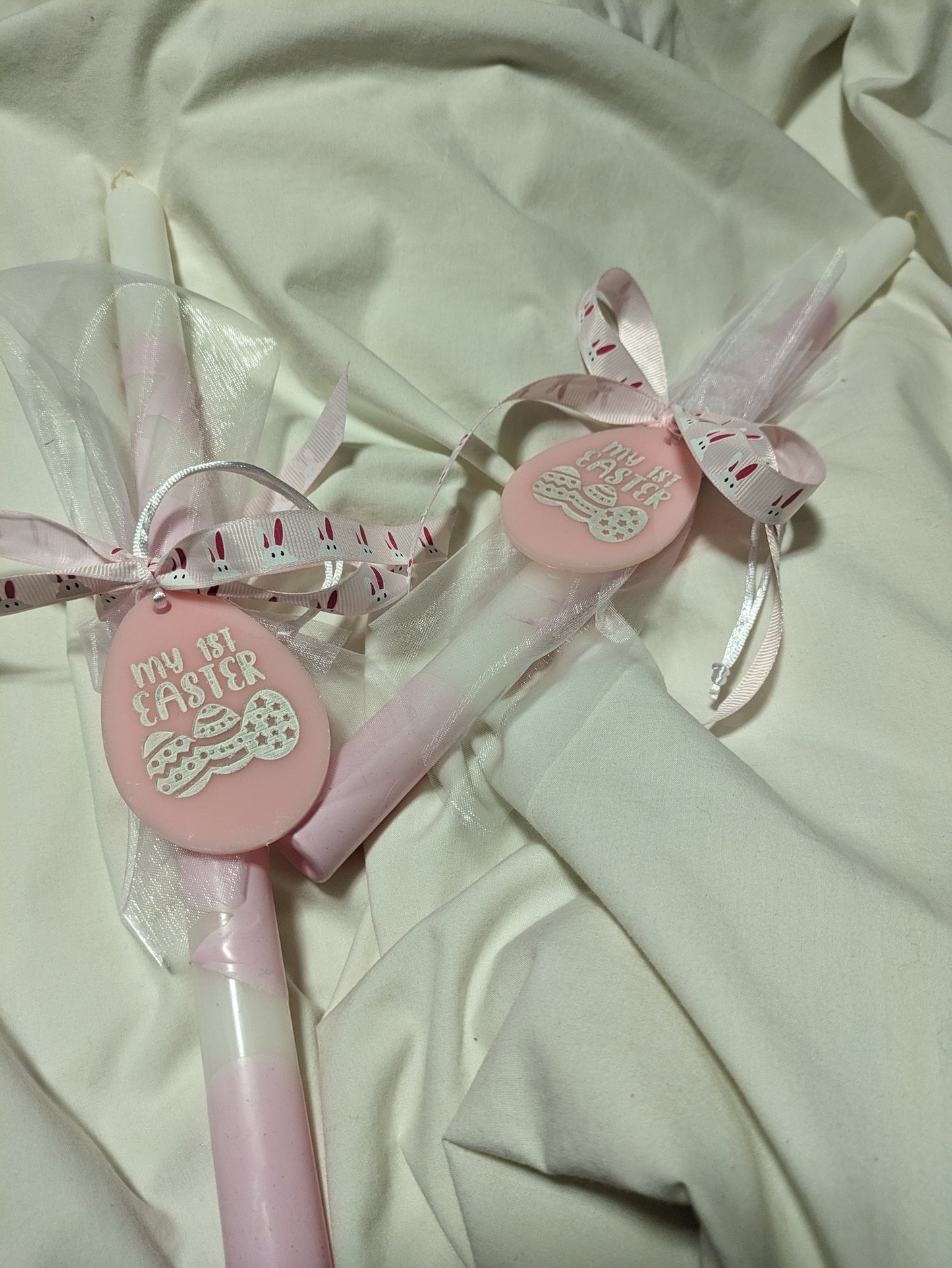 My First Easter Candle- Pink Drip