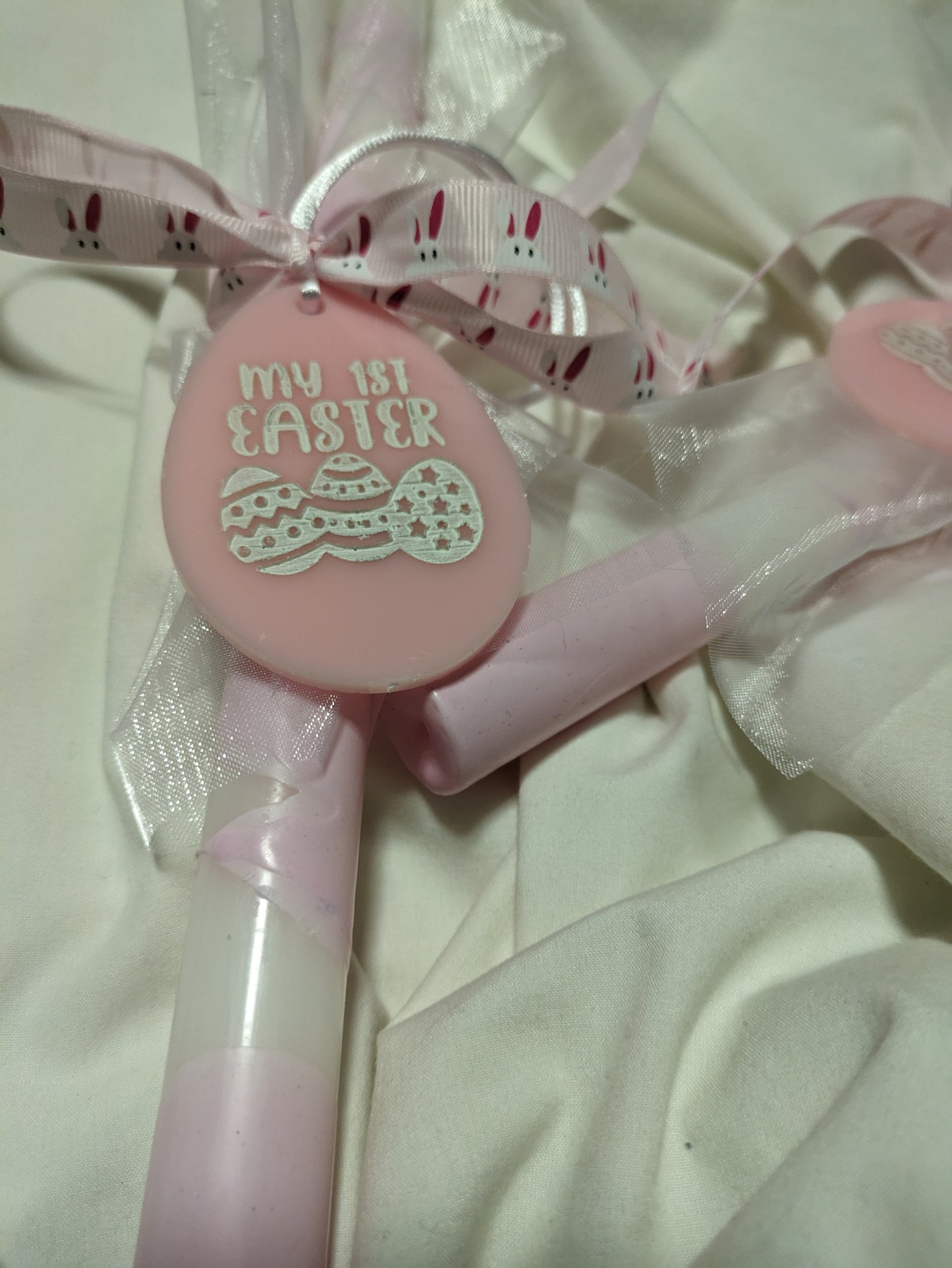 My First Easter Candle- Pink Drip