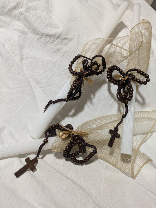 Long Rosary Easter Candle