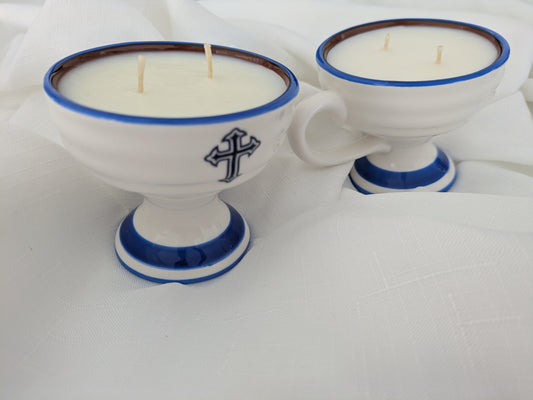 Scented soy candle filled burner