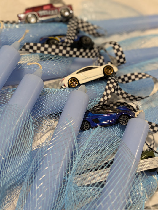 Hot Wheels car candle