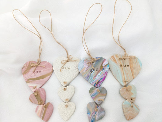 Hanging Hearts Trio Wall Hanging