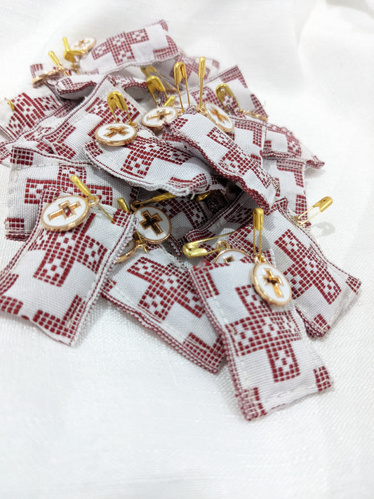 Patterned Cross Filaxto - White/Red