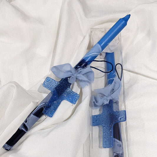 Hand blown glass hanging candle (Delux Range)