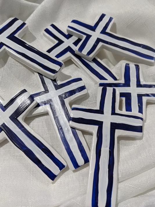 Hand Painted Cross Fridge Magnet