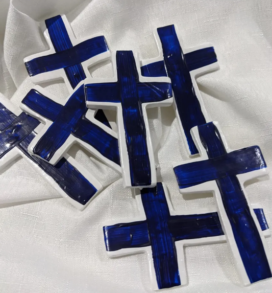 Hand Painted Cross Fridge Magnet